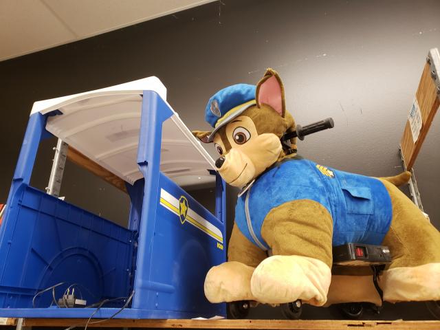 paw patrol riding dog